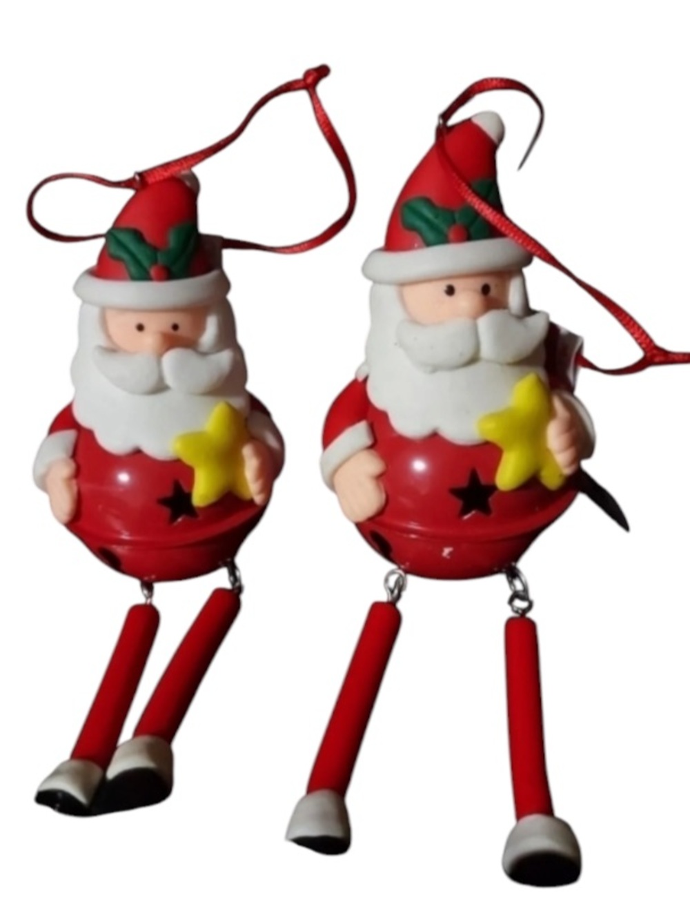 New ASHLAND METAL JOINTED JINGLE BELL ORNAMENT SET OF 2